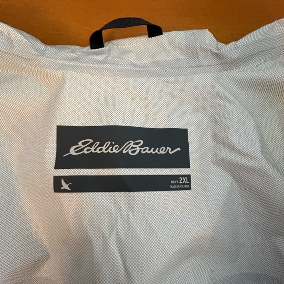 Eddie Bauer Men's Weather Edge Windbreaker Hideable Hood Vented Underarms 2XL - Picture 6 of 10